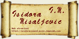 Isidora Misaljević vizit kartica